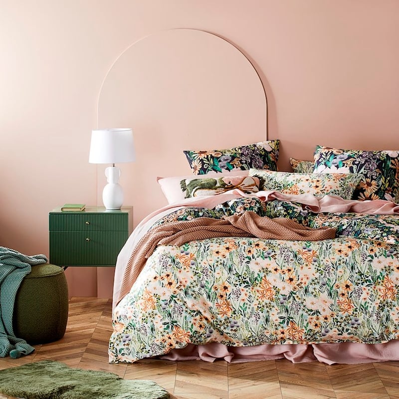 Wild Garden Pale Green Quilt Cover Set + Separates