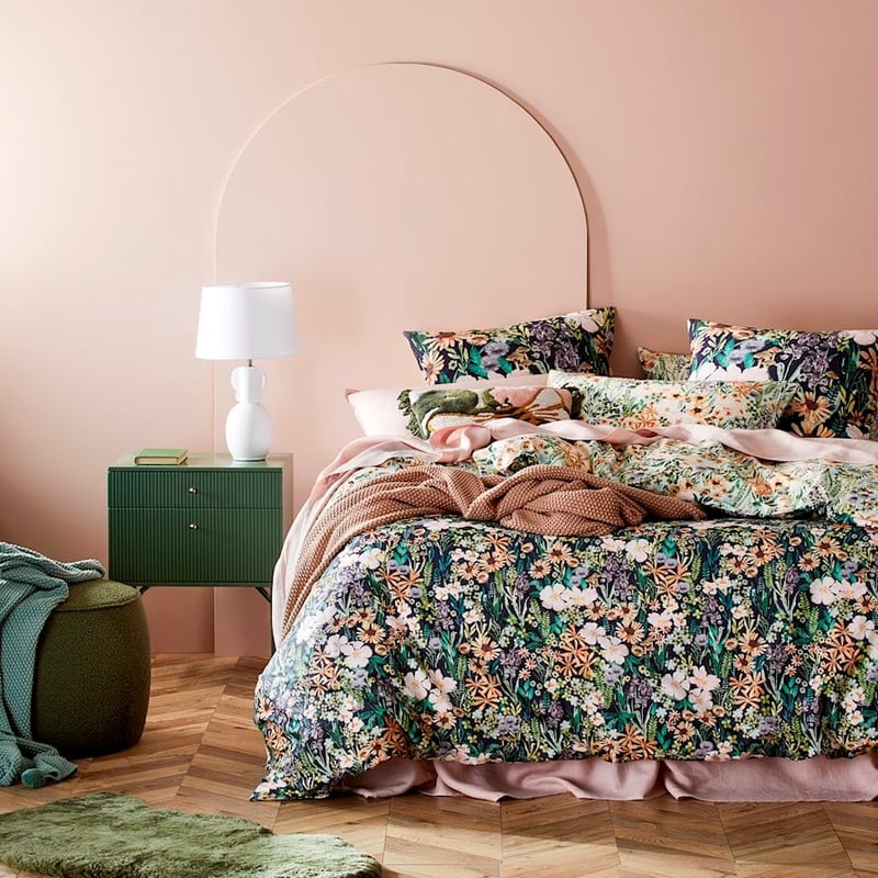 Wild Garden Pale Green Quilt Cover Set + Separates