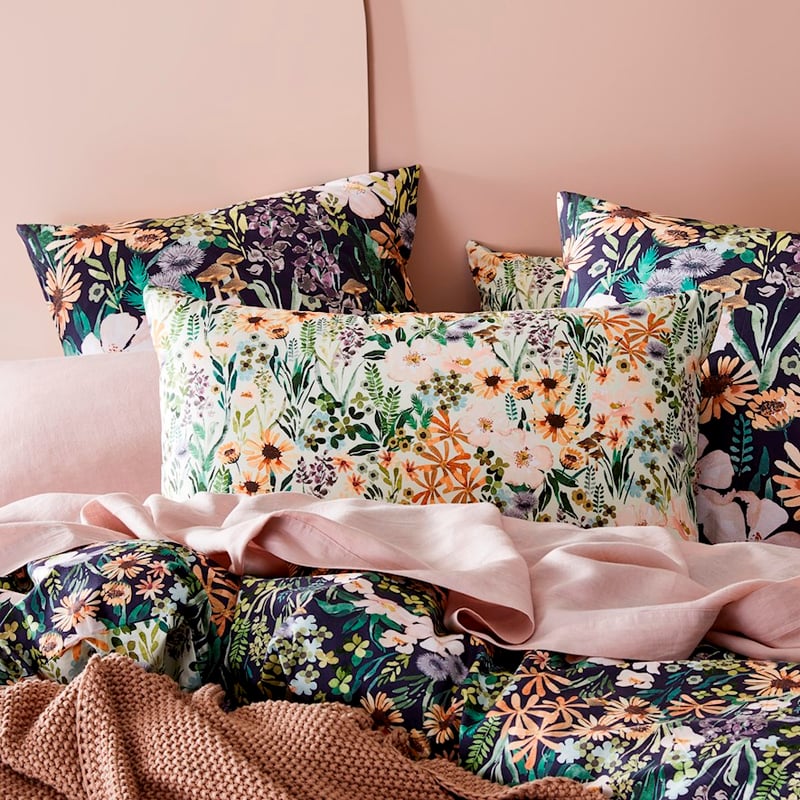 Wild Garden Pale Green Quilt Cover Set + Separates