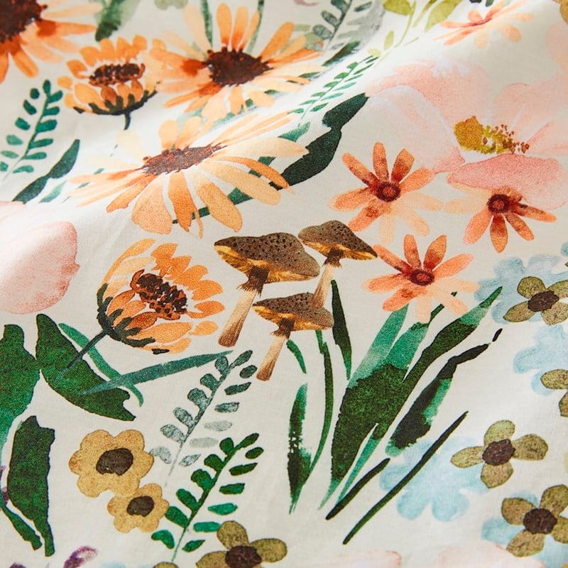 Wild Garden Pale Green Quilt Cover Set + Separates