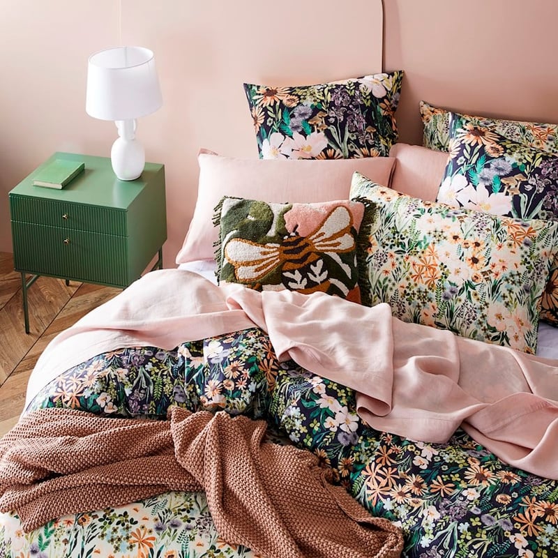 Wild Garden Pale Green Quilt Cover Set + Separates
