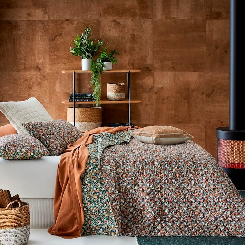 Auburn Floral Quilted Coverlet Separates