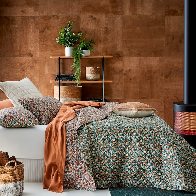 Auburn Floral Quilted Coverlet Separates