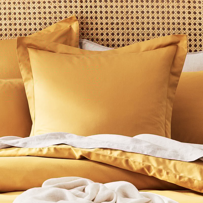 600TC Bamboo Cotton Honey Mustard Quilt Cover Separates