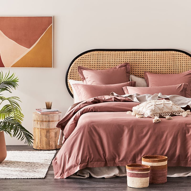 600TC Bamboo Cotton Rose Quilt Cover Separates