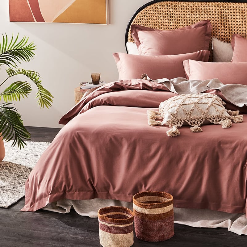 600TC Bamboo Cotton Rose Quilt Cover Separates