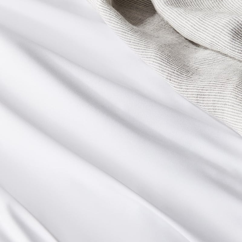 600TC Bamboo Cotton White Quilt Cover Separates