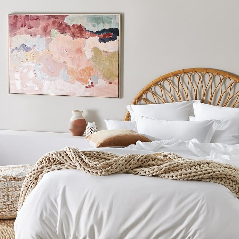 600TC Bamboo Cotton White Quilt Cover Separates