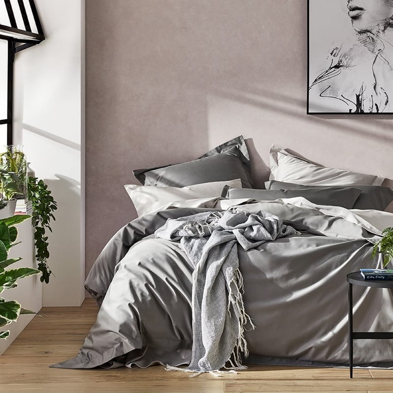 600TC Bamboo Cotton Shadow Quilt Cover Separates