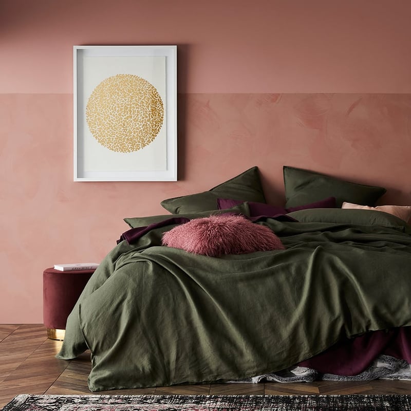 Vintage Washed Linen Beetle Quilt Cover Separates