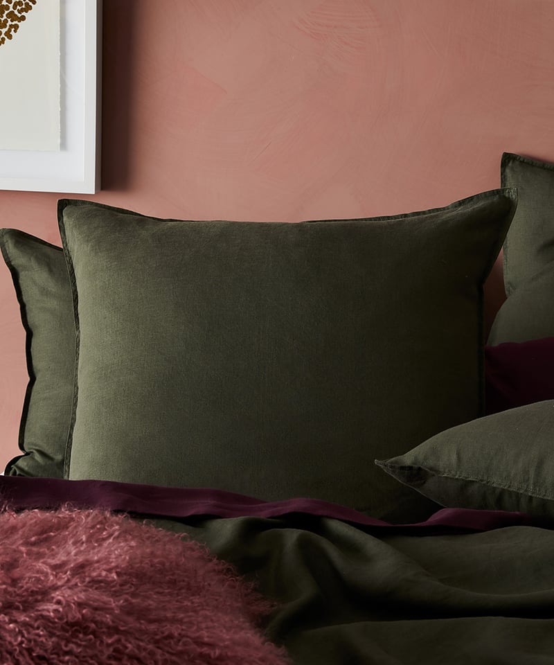 Vintage Washed Linen Beetle Quilt Cover Separates
