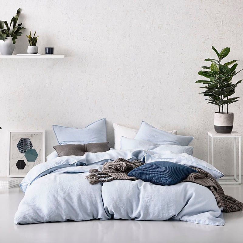 Vintage Washed Linen Chambray Quilt Cover Separates