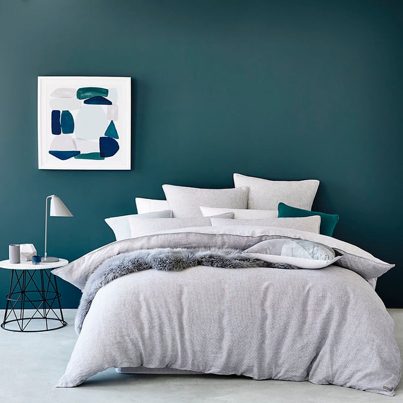 Vintage Washed Linen Check Quilt Cover Separates