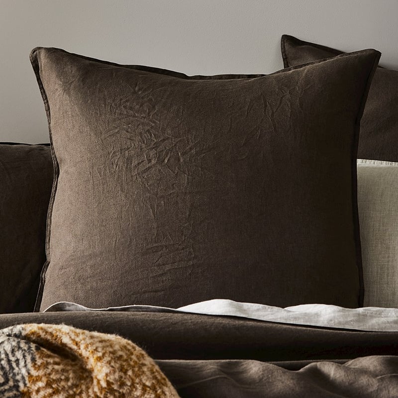Vintage Washed Linen Cocoa Quilt Cover Separates
