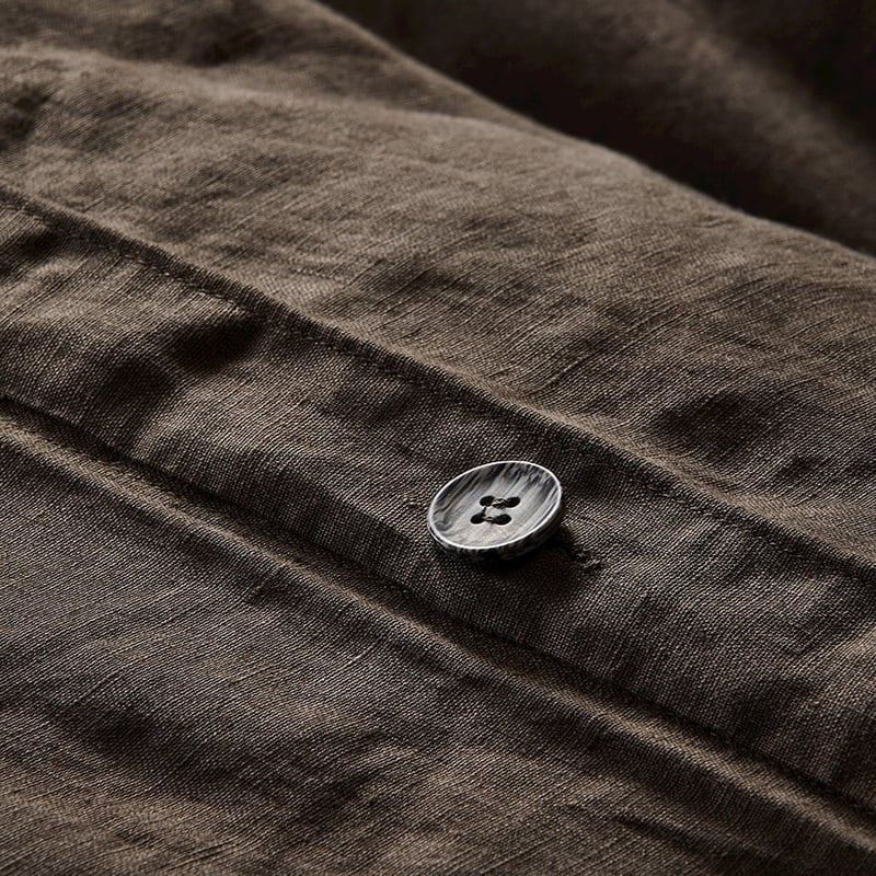 Vintage Washed Linen Cocoa Quilt Cover Separates