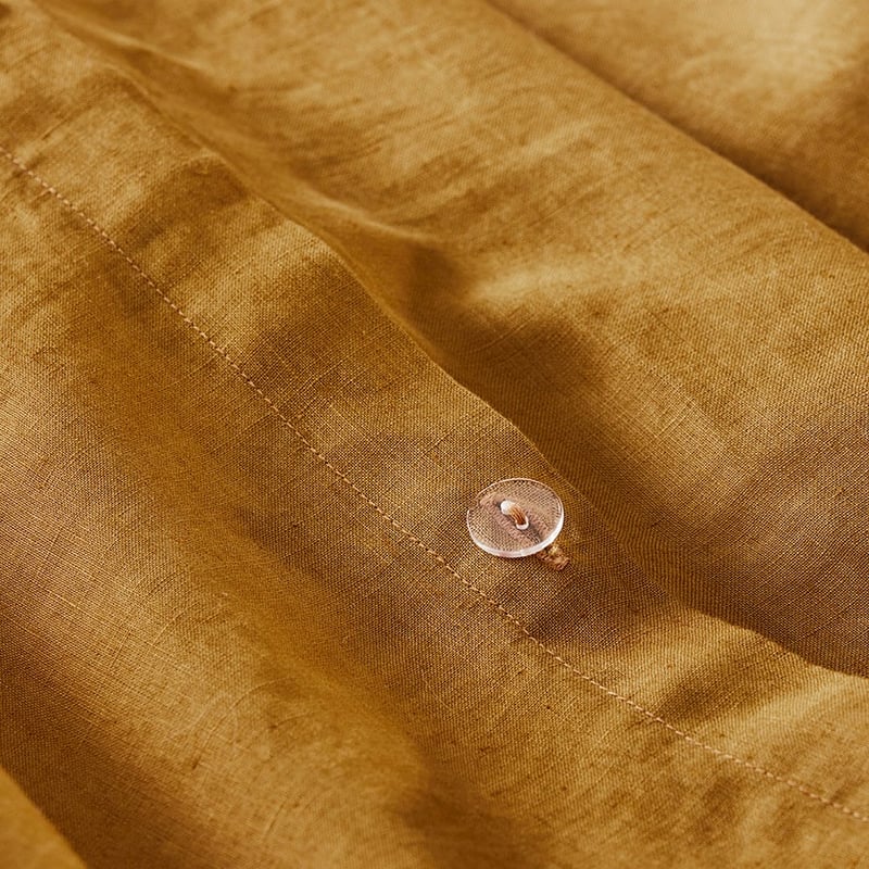 Vintage Washed Linen Dijon Quilt Cover Separates