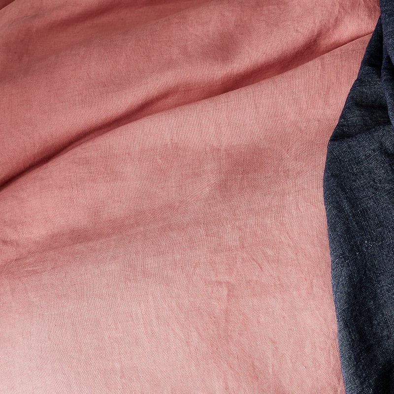 Vintage Washed Linen Dusty Rose Quilt Cover Separates