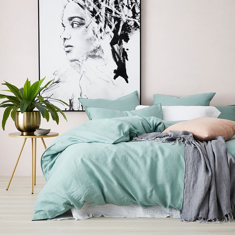 Vintage Washed Linen Fern Quilt Cover Separates