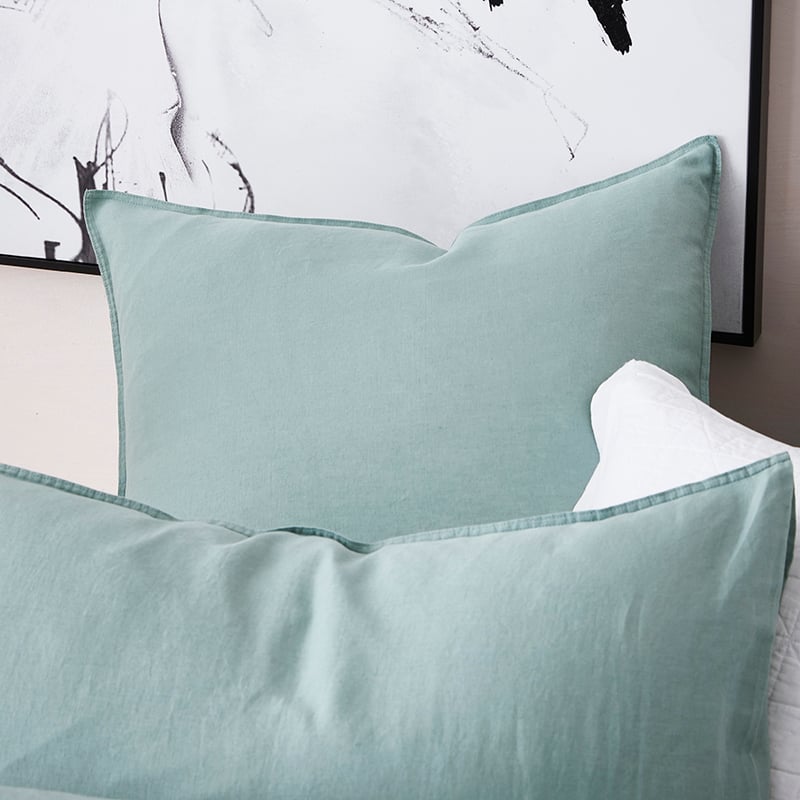 Vintage Washed Linen Fern Quilt Cover Separates