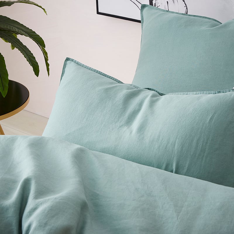 Vintage Washed Linen Fern Quilt Cover Separates