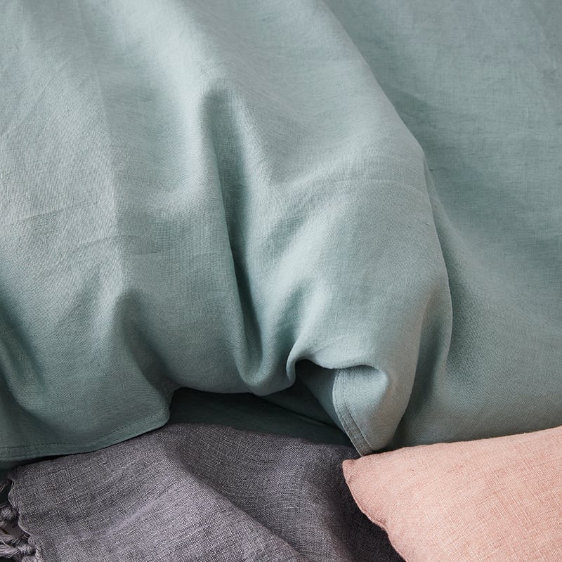 Vintage Washed Linen Fern Quilt Cover Separates
