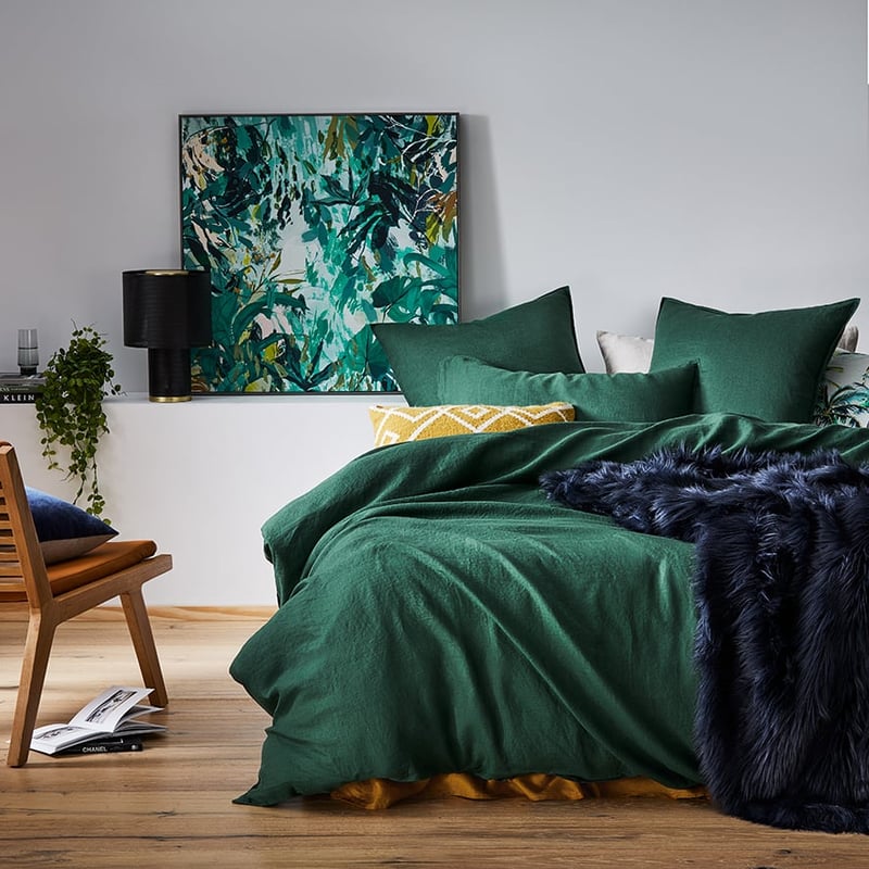 Vintage Washed Linen Ivy Quilt Cover Separates