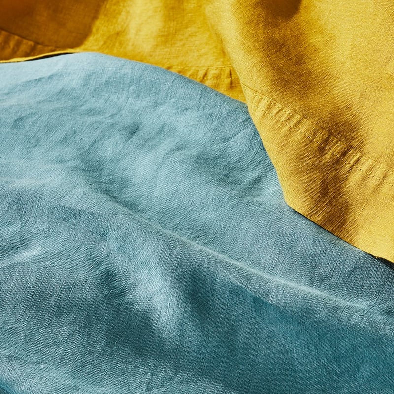 Vintage Washed Linen Marine Quilt Cover Separates