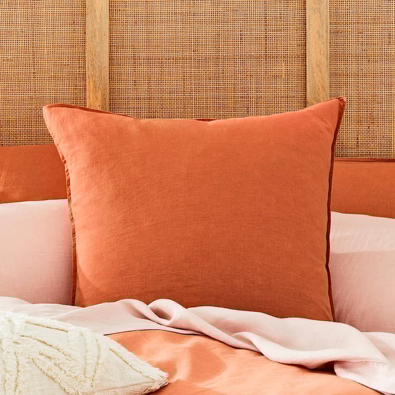 Vintage Washed Linen Brick Quilt Cover Separates