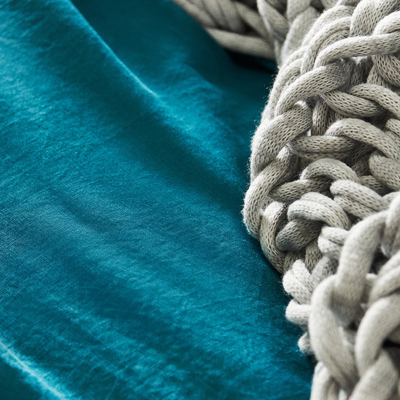 Vintage Washed Linen Peacock Quilt Cover Separates