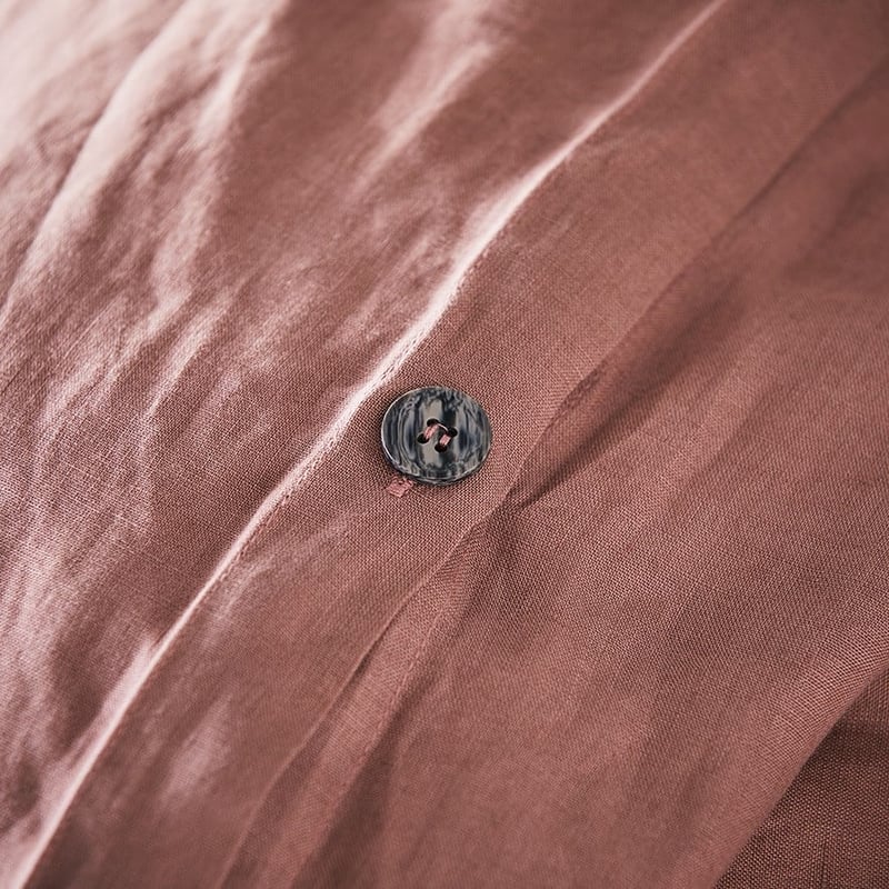 Vintage Washed Linen Rose Quilt Cover Separates