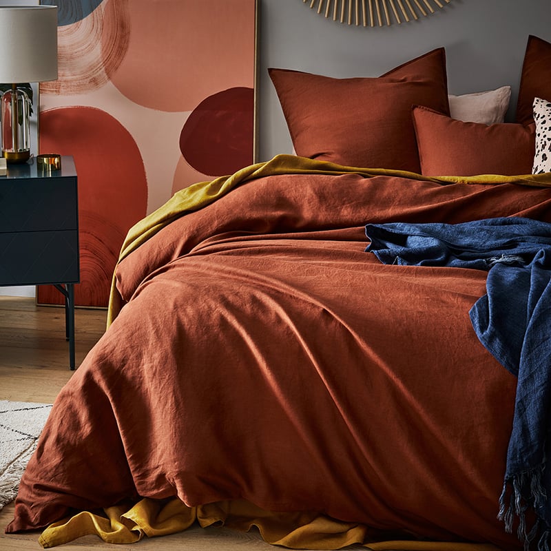 Vintage Washed Linen Sahara Quilt Cover Separates