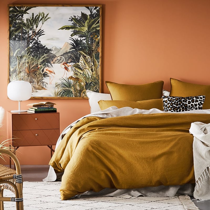 Vintage Washed Linen Spice Quilt Cover Separates