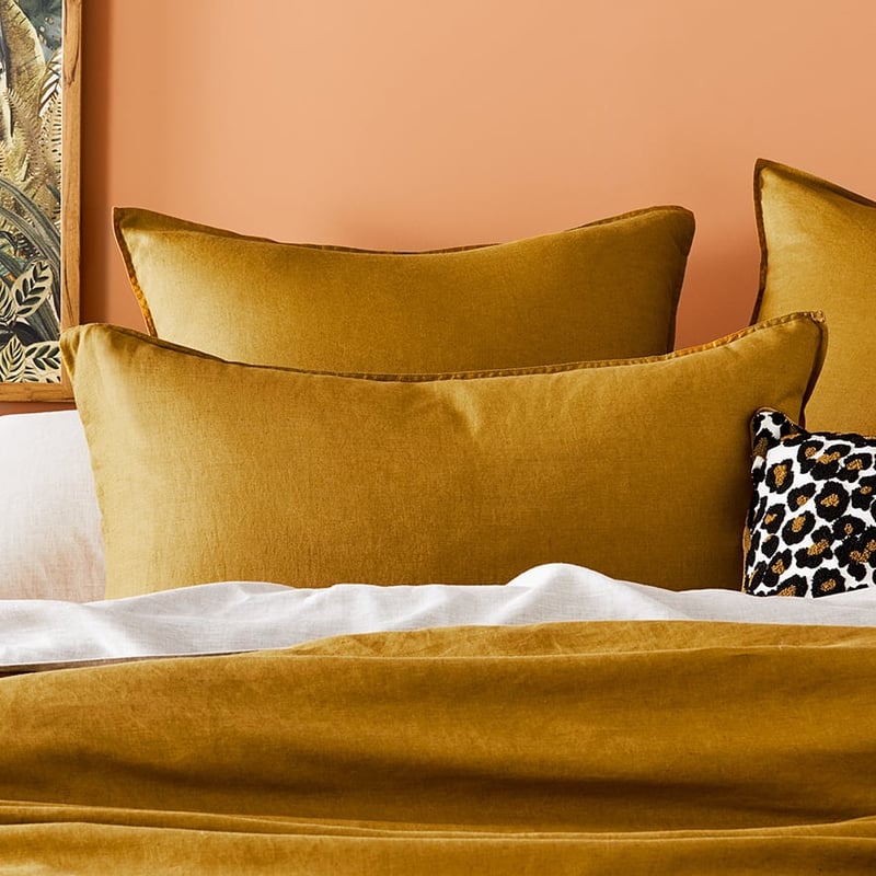 Vintage Washed Linen Spice Quilt Cover Separates