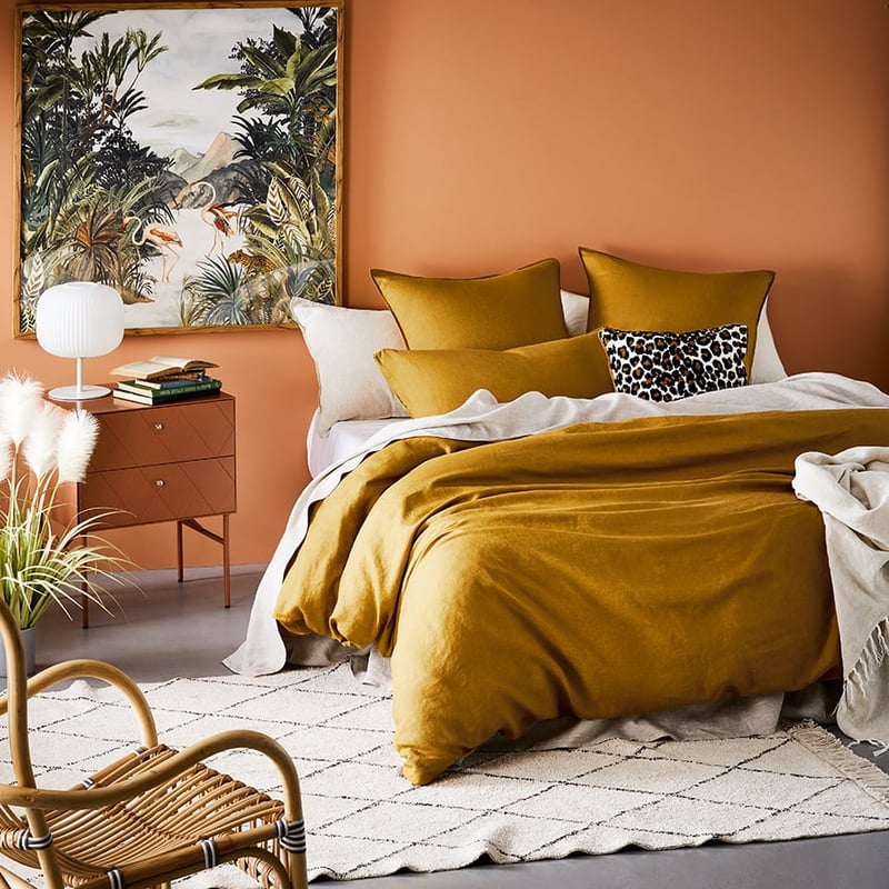 Vintage Washed Linen Spice Quilt Cover Separates