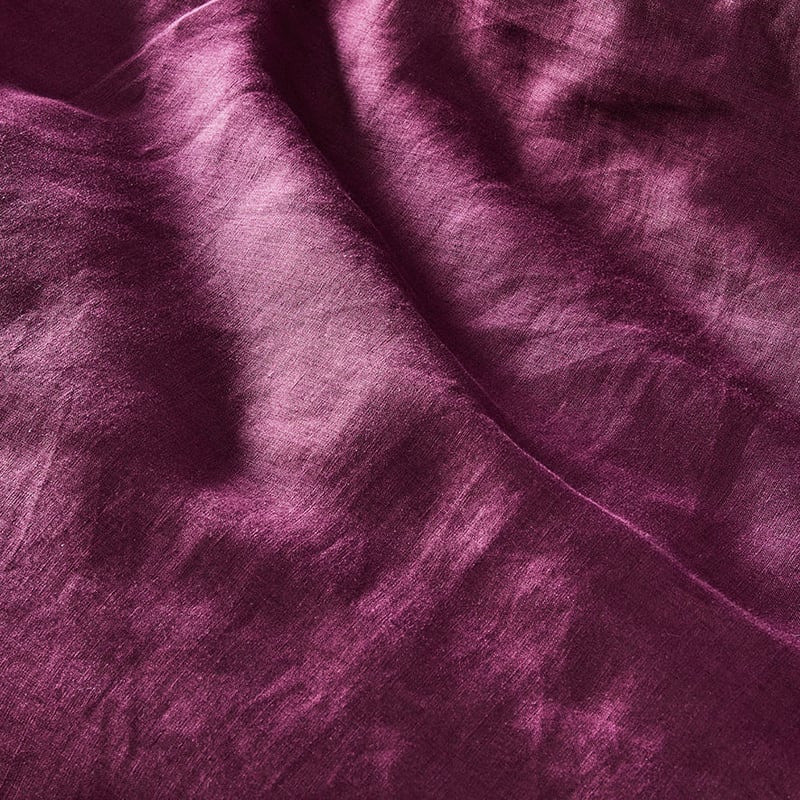 Vintage Washed Linen Wine Quilt Cover Separates