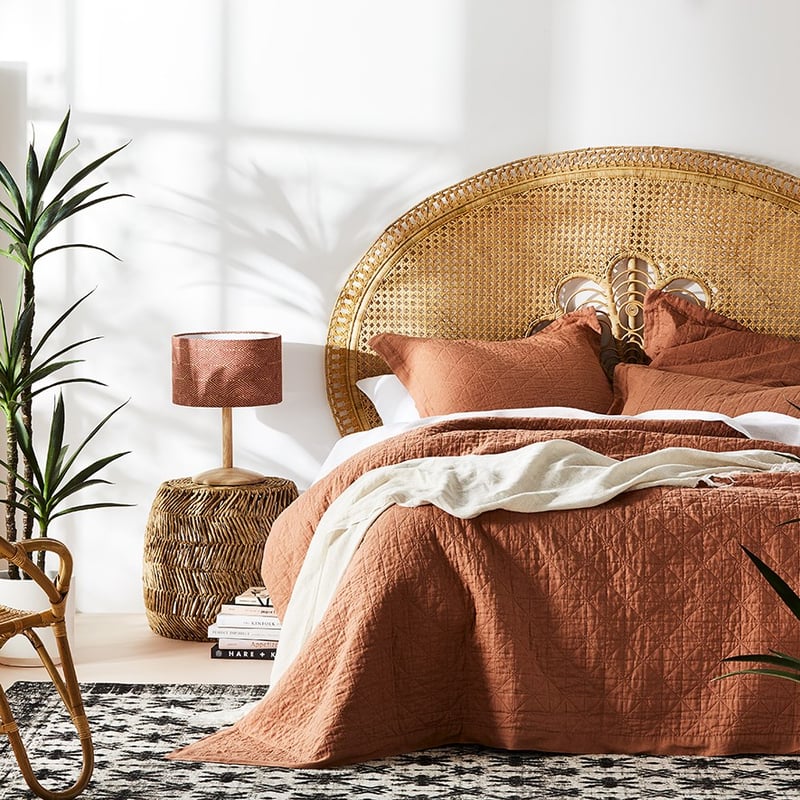 Vintage Washed Linen Brick Coverlet Separates