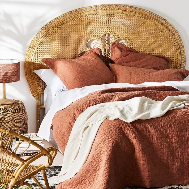 Vintage Washed Linen Brick Coverlet Separates