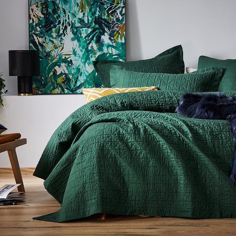 Vintage Washed Linen Ivy Coverlet Separates