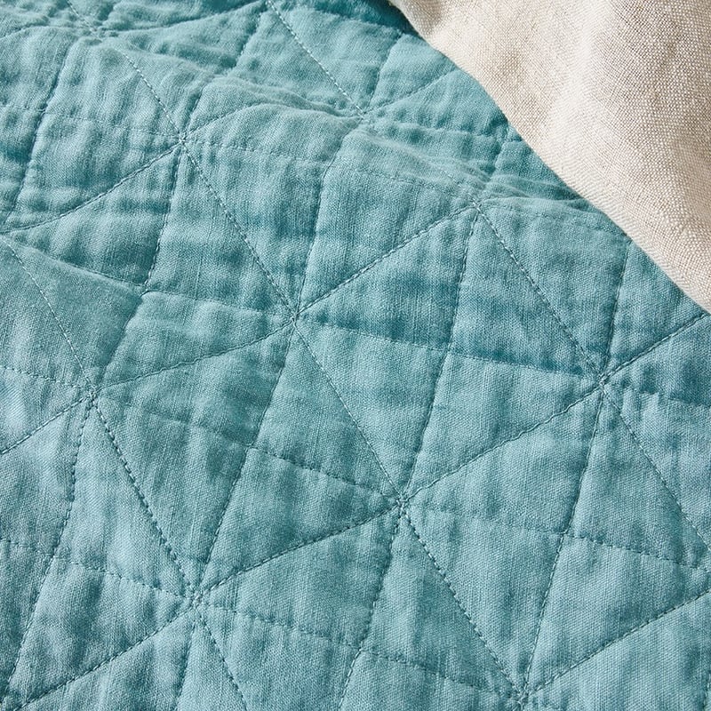 Vintage Washed Linen Marine Coverlet Separates