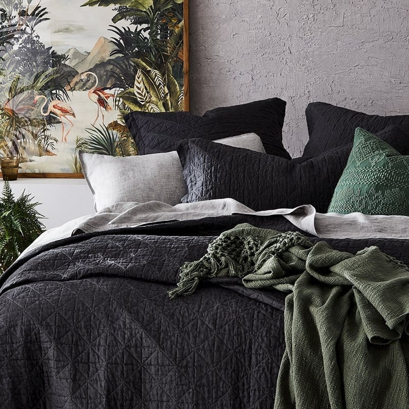 Vintage Washed Linen Magnet Quilted Coverlet Separates