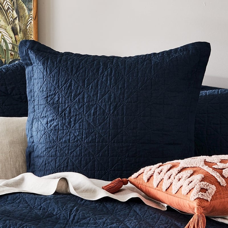 Vintage Washed Linen Old Navy Quilted Coverlet Separates