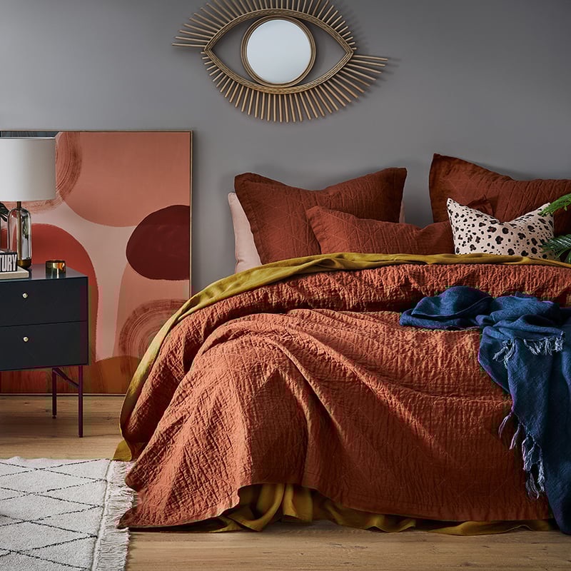 Vintage Washed Linen Sahara Coverlet Separates