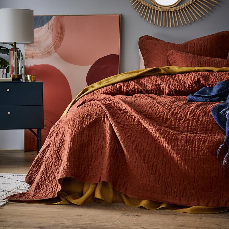 Vintage Washed Linen Sahara Coverlet Separates