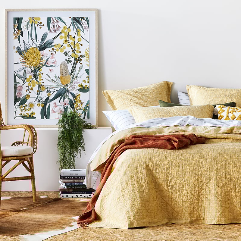 Vintage Washed Linen Sorbet Coverlet Separates