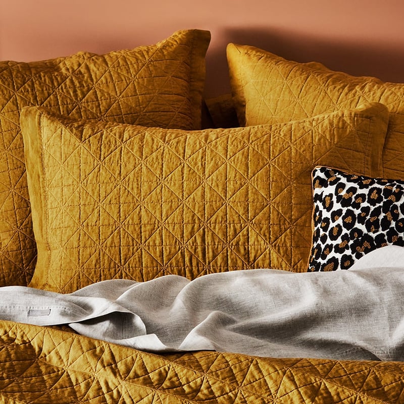 Vintage Washed Linen Spice Coverlet Separates