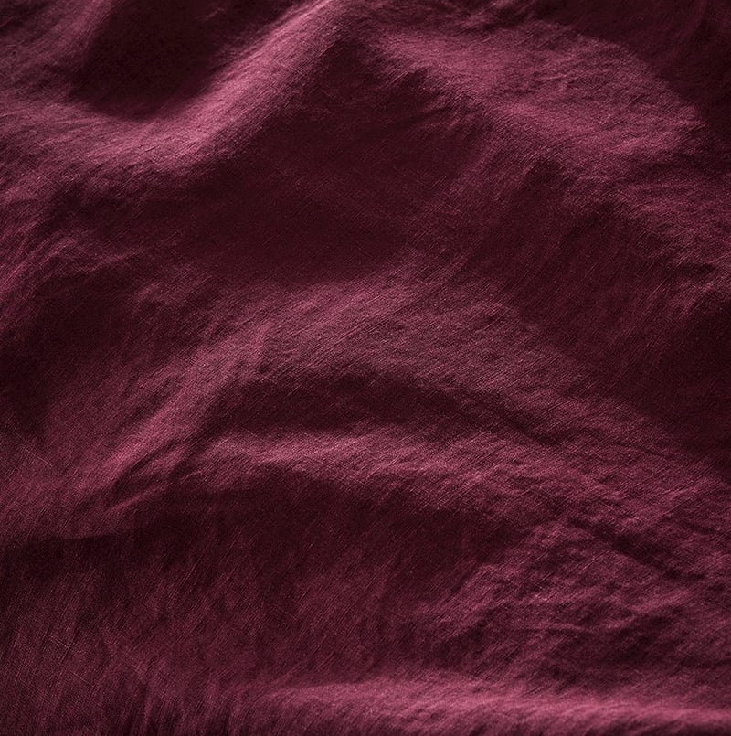 Vintage Washed Linen Bordeaux Quilt Cover Separates