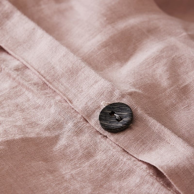 Vintage Washed Linen Nude Pink Quilt Cover Separates