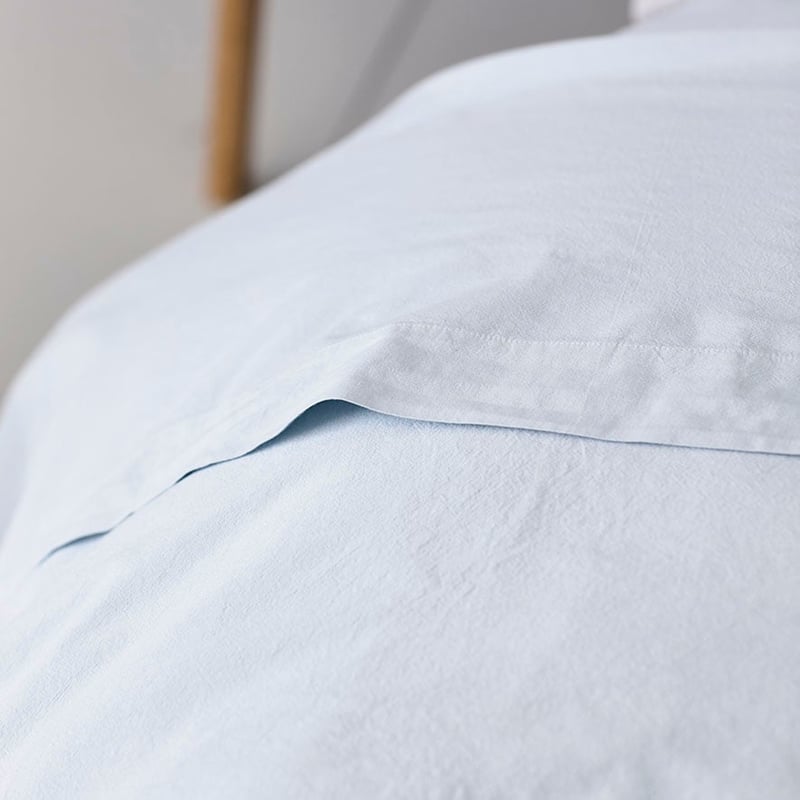 European Collection Stonewash Air Blue Quilt Cover Separates