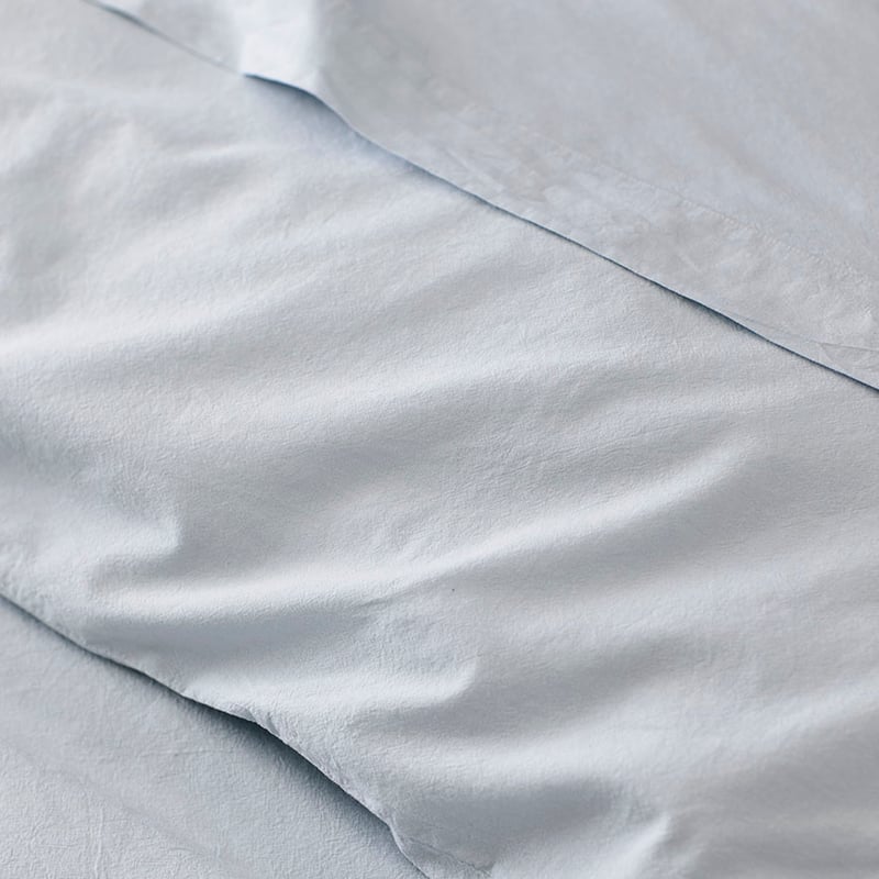 European Collection Stonewash Air Blue Quilt Cover Separates