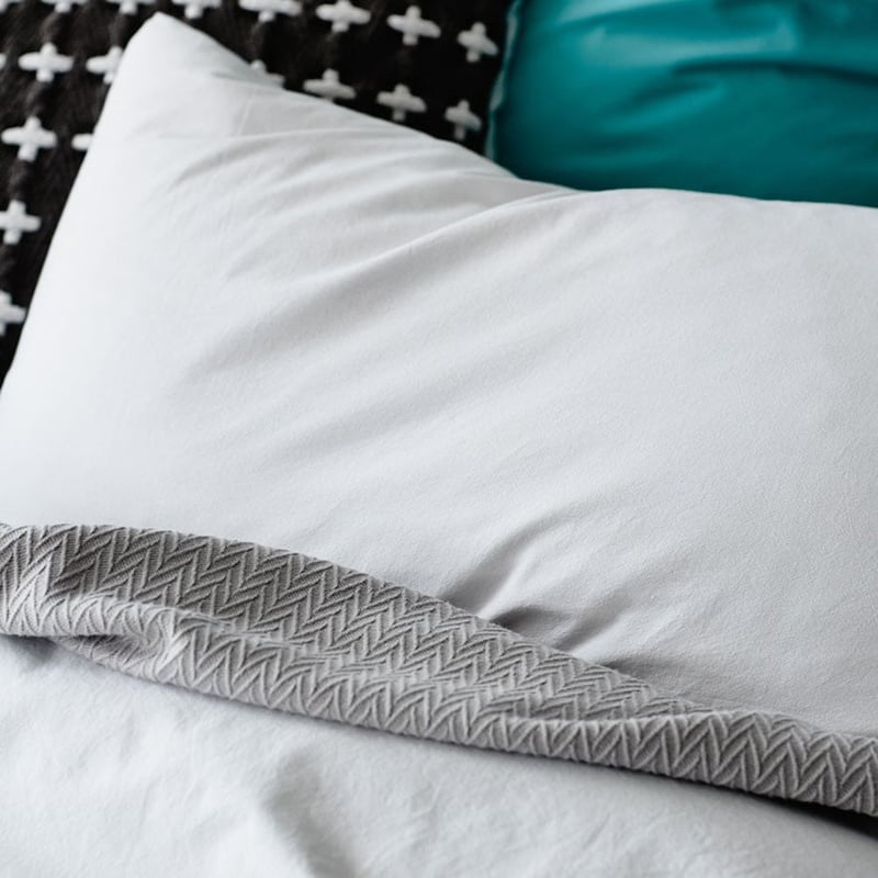 European Collection Stonewash White Quilt Cover Separates